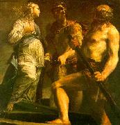 Giuseppe Maria Crespi Aeneas with the Sybil Charon oil painting artist